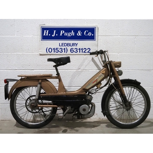 1008 - Motobecane Mobylette moped. 1970. 
Engine No. 8002169
Has been stored for some time. 
No docs.