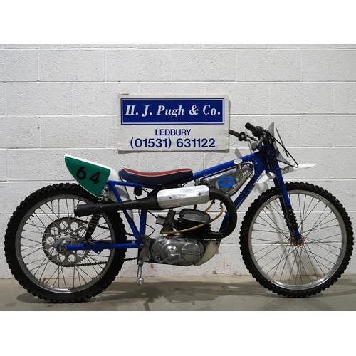 1009 - Antig Bultaco grass track bike. 250cc. 
Frame No. 75336 
Engine No. TM21800030
Last ridden in March ... 