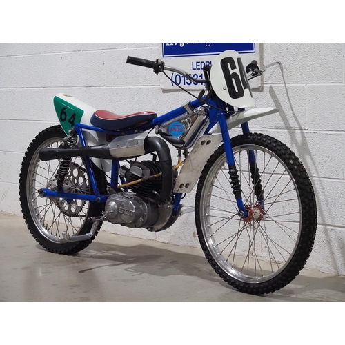 1009 - Antig Bultaco grass track bike. 250cc. 
Frame No. 75336 
Engine No. TM21800030
Last ridden in March ... 