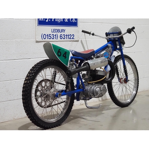 1009 - Antig Bultaco grass track bike. 250cc. 
Frame No. 75336 
Engine No. TM21800030
Last ridden in March ... 