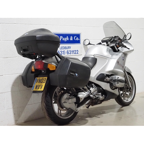 1012 - BMW R1150RS motorcycle. 2003. 1130cc. 
Runs and rides. MOT until 24.07.24. Recorded CAT D in 2014. C... 