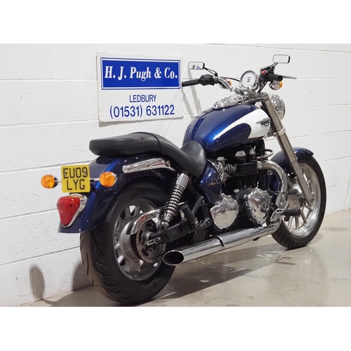 1017 - Triumph Bonneville America 865 motorcycle. 2009. 865cc.
Runs and rides. MOT until 23.04.25. Has had ... 