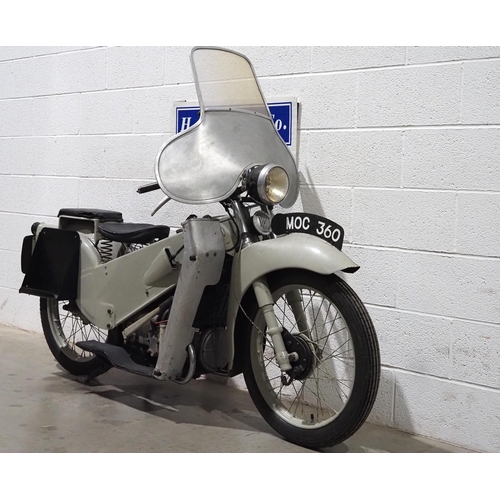 1020 - Velocette LE200 motorcycle. 1952. 192cc. 
Frame No. 12930
Engine No. 14393
Runs and rides. With wate... 