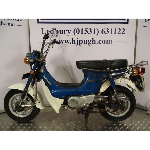 817 - Honda CF70 Chaly motorcycle. 1973. 72cc
Frame No. CF702008771
Engine No. CF70E208818
UK supplied bik... 