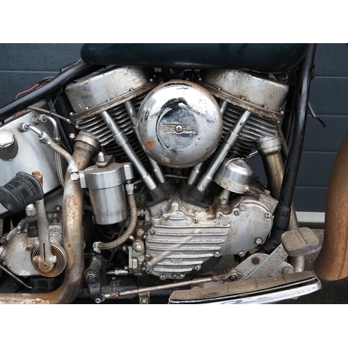 821 - Harley Davidson Panhead motorcycle project. 1200cc. 1948. 
Engine No. 48EL11997 
Engine turns over w... 