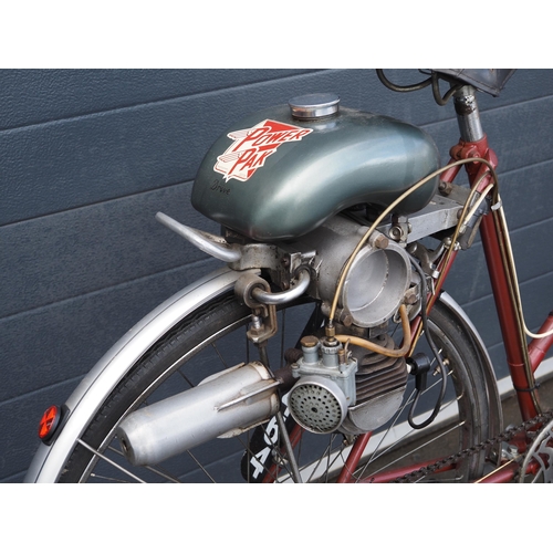 826 - Ladies Trent Sports bicycle with Power Pak rear wheel engine unit. 49cc. 1952.
Reg. UXS 464. V5