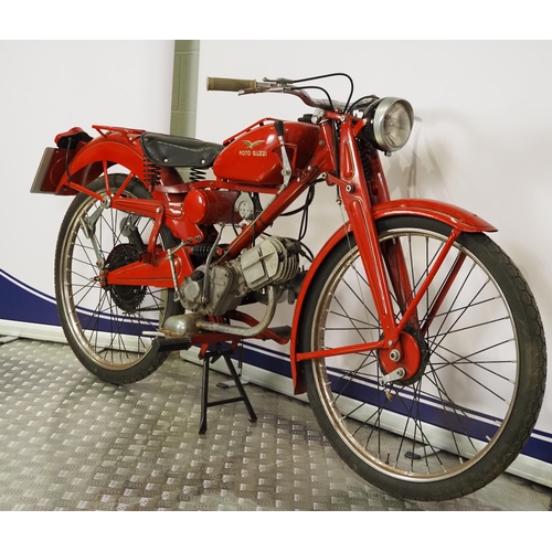 829 - Moto Guzzi Cardellino motorcycle. 1955. 65cc
Engine No. CDL73
Good compression.
Comes with dating ce... 