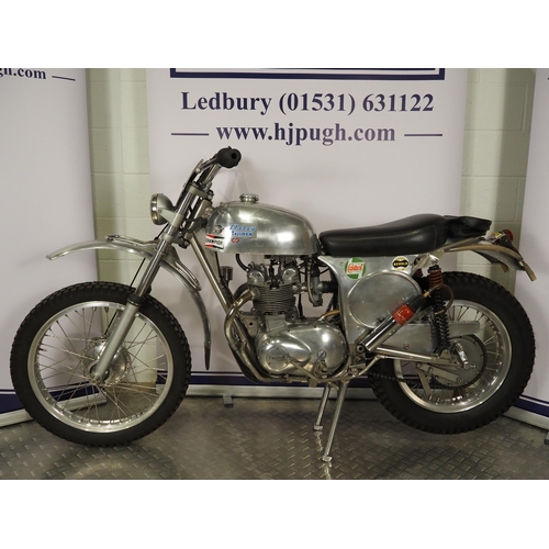 833 - Cheney Triumph trials bike. 1970. 500cc
Frame No-T109EC3679
Engine No. T100FC03679
Runs and rides, b... 
