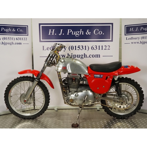 838 - Rickman Metisse Jawa trials motorcycle.
Frame No. 4422
Engine No.
Runs and last ridden in March 2023... 