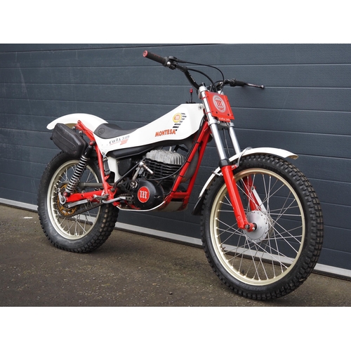 856 - Montesa 349 Cota trials bike. 
Engine No. 51M21839 
Frame No. 51M21839 
Runs and rides. Will need li... 