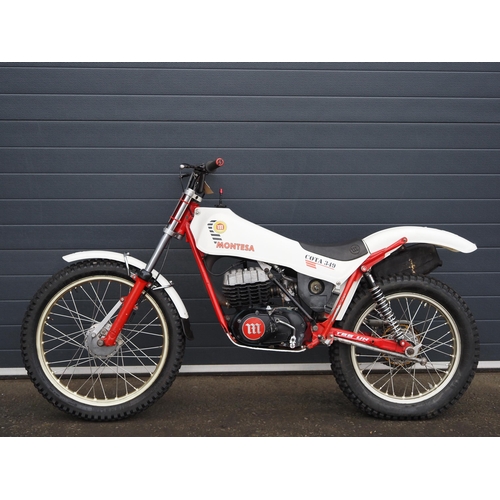 856 - Montesa 349 Cota trials bike. 
Engine No. 51M21839 
Frame No. 51M21839 
Runs and rides. Will need li... 