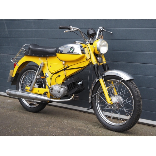 858 - Puch VZ50 moped. 49cc. 1975. 
Frame No. 6141.896 
Engine No. 6141.896
Runs and rides. Needs light re... 