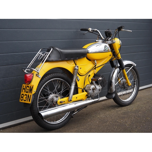 858 - Puch VZ50 moped. 49cc. 1975. 
Frame No. 6141.896 
Engine No. 6141.896
Runs and rides. Needs light re... 