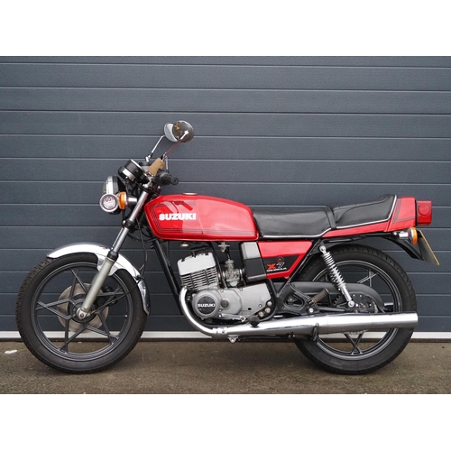 862 - Suzuki X7 249cc. 1979. 
Frame No. GT2502-508028
Engine No. 111252
Runs and rides. Needs light recomm... 