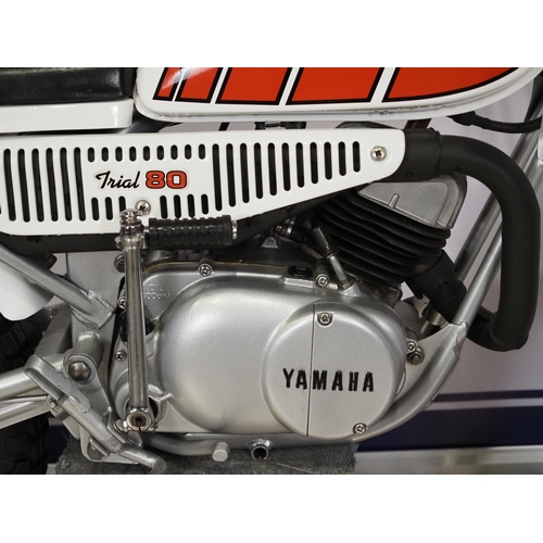 866 - Yamaha TY 80 trials bike.
Frame No. 451-110027
Engine No. 451-110027
Runs and rides but will need re... 