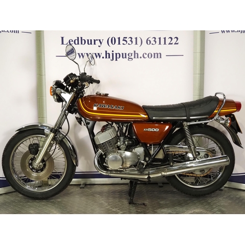 870 - Kawasaki KH 500 motorcycle. 1976. 498cc.
Frame No. H1F-50960
Engine No. KAE121077
This bike was manu... 