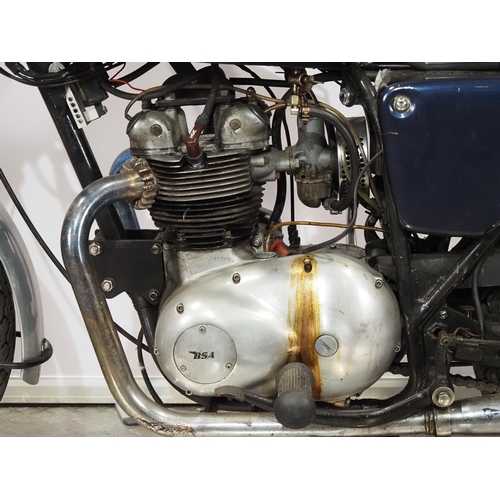 875 - BSA Tribsa motorcycle. 1968. 500cc
Frame No. B25B1560
Engine No. T100AH14985
Part of a deceased esta... 