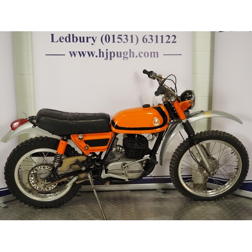 919 - Montesa 250 King Scorpion auto mix trail bike. Nova docs available 
Engine No. 44M0465
Runs 
Engine ... 