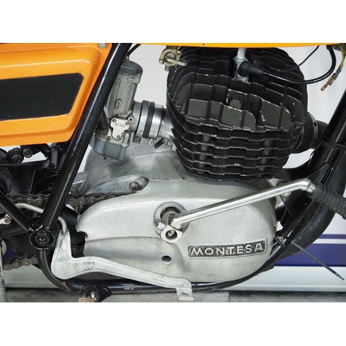 919 - Montesa 250 King Scorpion auto mix trail bike. Nova docs available 
Engine No. 44M0465
Runs 
Engine ... 