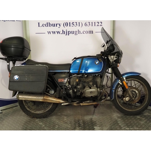 922 - BMW R80 motorcycle. 1980. 797cc
Frame No. 6030892
Engine No. 6030892
Declared Cat D on 21/2/97
Reg. ... 