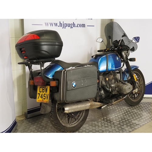 922 - BMW R80 motorcycle. 1980. 797cc
Frame No. 6030892
Engine No. 6030892
Declared Cat D on 21/2/97
Reg. ... 