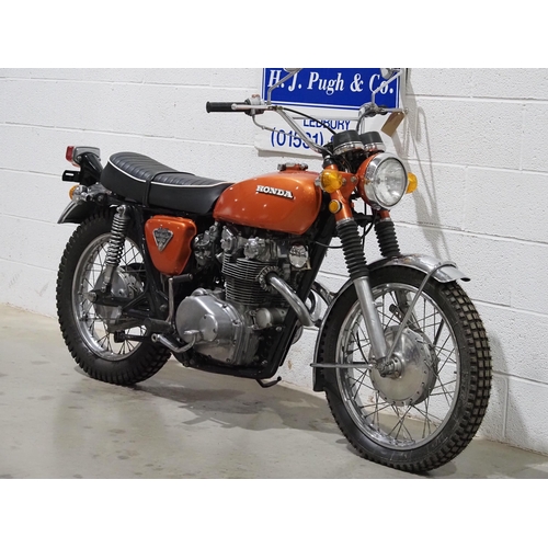 929 - Honda CL450 motorcycle. 1971.
Frame No. CL450-4116491
Engine No. CL450E-4116582
Engine turns over wi... 