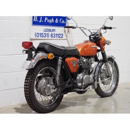 929 - Honda CL450 motorcycle. 1971.
Frame No. CL450-4116491
Engine No. CL450E-4116582
Engine turns over wi... 