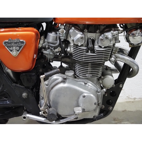 929 - Honda CL450 motorcycle. 1971.
Frame No. CL450-4116491
Engine No. CL450E-4116582
Engine turns over wi... 