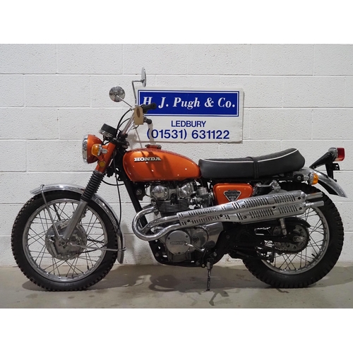 929 - Honda CL450 motorcycle. 1971.
Frame No. CL450-4116491
Engine No. CL450E-4116582
Engine turns over wi... 