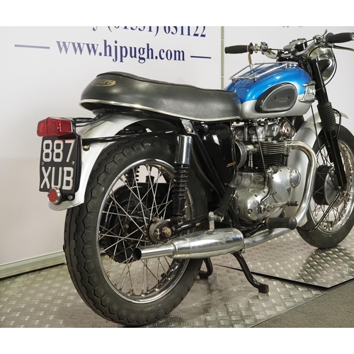 932 - Triumph 350 motorcycle. 1958. 350cc
Frame No. H4290
Engine No. T90 H29827
Runs and rides. Had been s... 