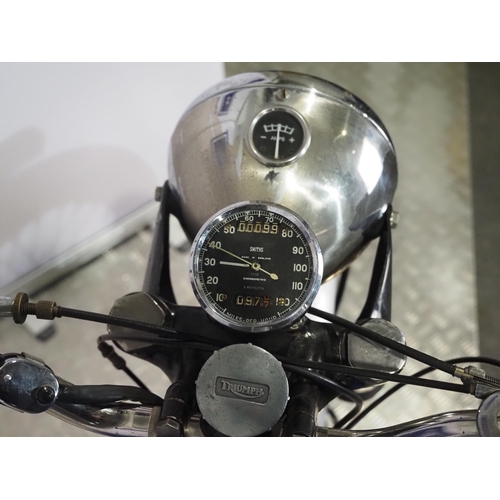 932 - Triumph 350 motorcycle. 1958. 350cc
Frame No. H4290
Engine No. T90 H29827
Runs and rides. Had been s... 