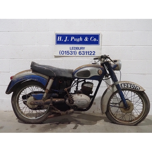 938 - James Superswift motorcycle project. 250cc
Frame No. EM25-399
Engine No. 429D 12970
Has been dry sto... 