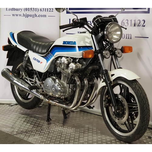 947 - Honda 750F motorcycle. 1985. 749cc. 
Frame No. RC042400785
Engine No. RC04E2401381
Runs and rides. L... 