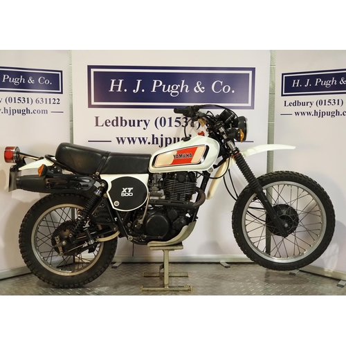 950 - Yamaha XT500 trial bike. 1979. 498cc. 
Frame No. 1U6-114934
Engine No. 1U6114934
Runs and rides. Ger... 