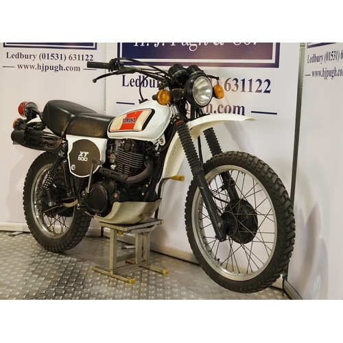 950 - Yamaha XT500 trial bike. 1979. 498cc. 
Frame No. 1U6-114934
Engine No. 1U6114934
Runs and rides. Ger... 