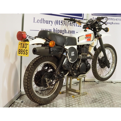 950 - Yamaha XT500 trial bike. 1979. 498cc. 
Frame No. 1U6-114934
Engine No. 1U6114934
Runs and rides. Ger... 