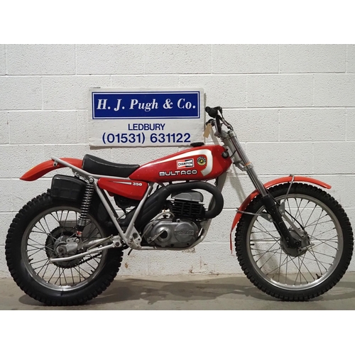 955 - Bultaco 350 Sherpa T trials motorcycle. 1978. 325cc. 
Frame No. 19902443. V5 states 19902445
Engine ... 