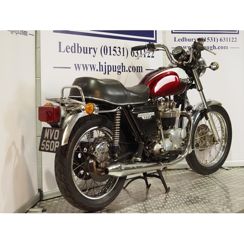 959 - Triumph Bonneville motorcycle. 1976. 736cc. 
Frame No. XN65697
Engine No. XN65697
Runs and rides. Ro... 