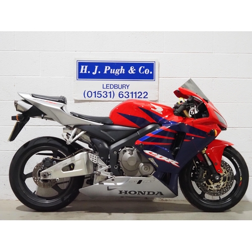 975 - Honda CBR600 RR motorcycle. 2006. 599cc. 
Frame No. JH2PC37A45M209433
Engine No. PC37E2328092
Runs a... 