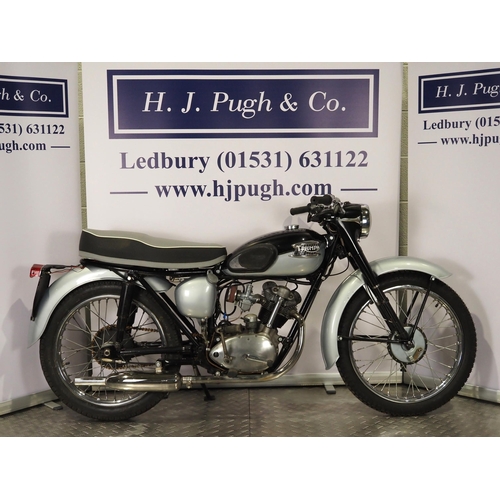 981 - Triumph Tiger Cub motorcycle. 1960. 199cc. 
Frame No. T69501
Engine No. T2070880. Does not match V5.... 