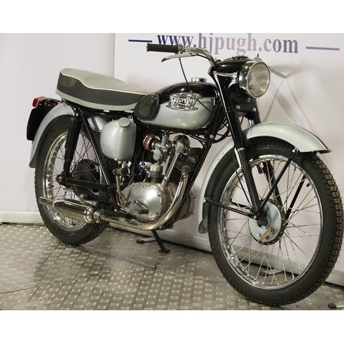 981 - Triumph Tiger Cub motorcycle. 1960. 199cc. 
Frame No. T69501
Engine No. T2070880. Does not match V5.... 