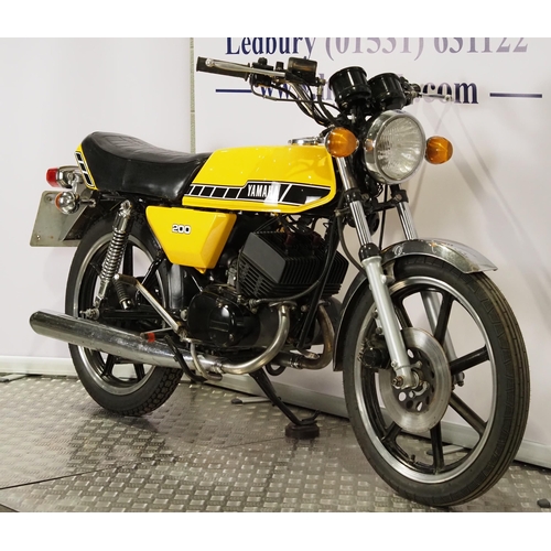 983 - Yamaha RD200. 1980. 124cc. 
Frame No. 1E80400707
Engine No. 1E8400707
Engine turns over but will req... 