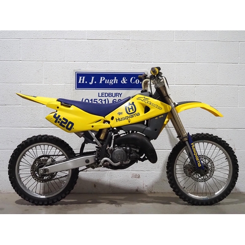 989 - Husqvarna CR125 motocross bike. 2004. 
Runs and rides.