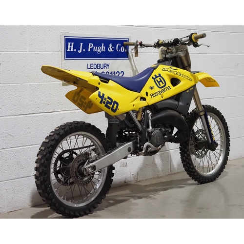 989 - Husqvarna CR125 motocross bike. 2004. 
Runs and rides.