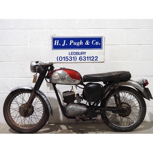 997 - BSA Bantam D10 motorcycle project. 1967. 175cc. 
Engine turns over with compression. 
Reg. KHA 419E.... 