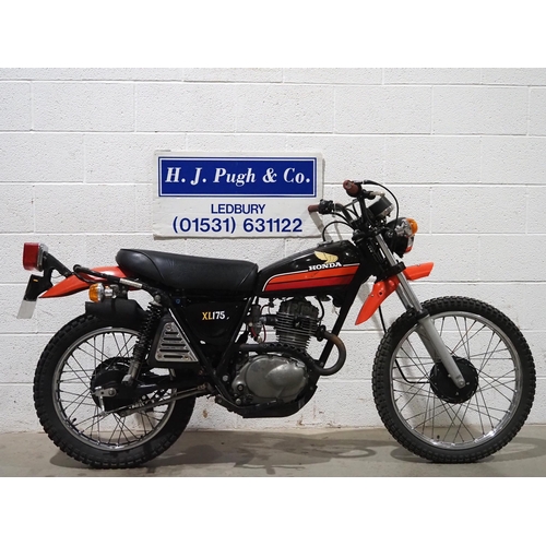 998 - Honda XL175 motorcycle. 1978. 1733cc. 
Runs and last ridden in January 2024. Comes with coils and ne... 