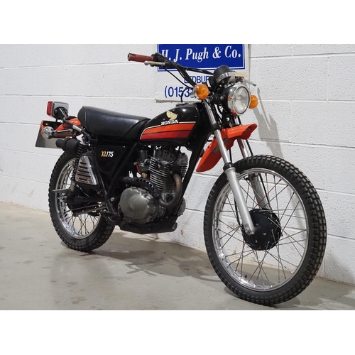 998 - Honda XL175 motorcycle. 1978. 1733cc. 
Runs and last ridden in January 2024. Comes with coils and ne... 