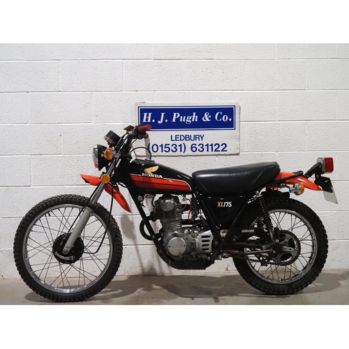 998 - Honda XL175 motorcycle. 1978. 1733cc. 
Runs and last ridden in January 2024. Comes with coils and ne... 