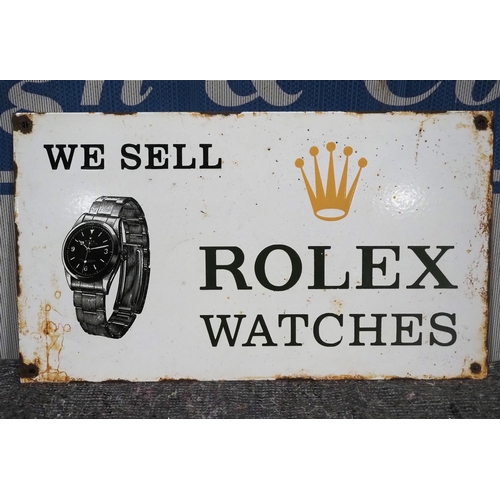 105 - Enamel sign - We Sell Rolex Watches 10½