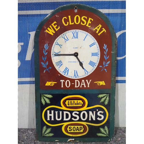 110 - Enamel sign - Hudson's Soap 18